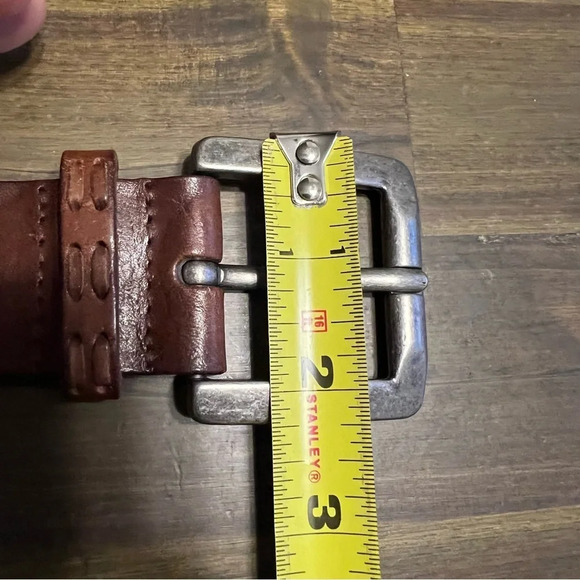 Fossil Double Hole Brown Leather Belt - Picture 7 of 9